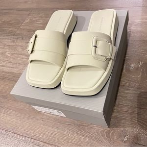Charles & Keith white sandals